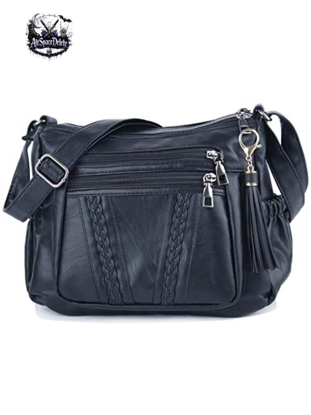Elda Soft PU Leather Crossbody Bag Multi Pocket Shoulder Purse